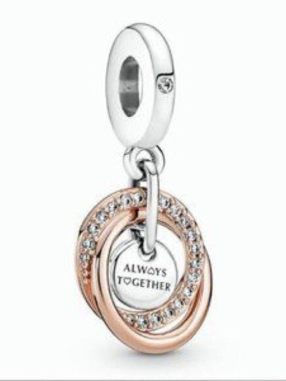 Pandora Rose Gold and Silver 'Always Together' Dangle Charm
